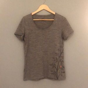Icebreaker Merino Wool Tee with tree graphic, Med